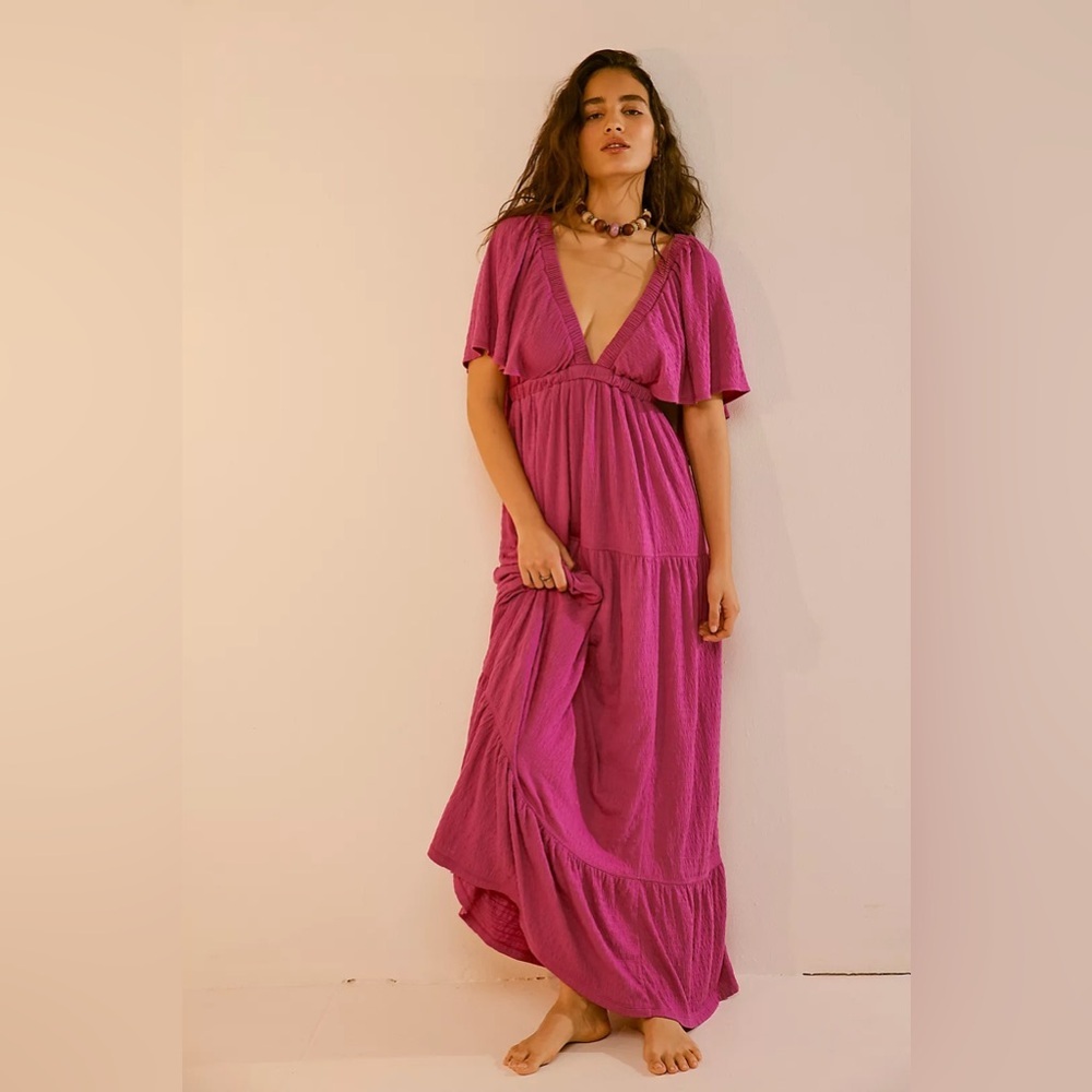 Free People Magenta La La  Dress - OS